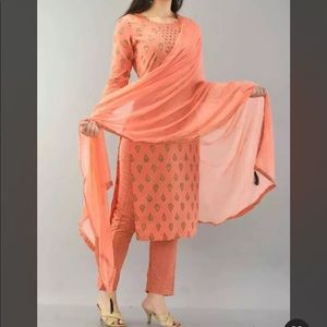 Women Pakistani Salwar Kameez Dupatta Set Designer Kurta Palazzo Summer Suit